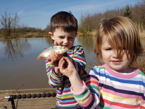 Sycamore Fisheries is a brilliant venue for kids, and the staff recommended we fish a corner of  Willow Lake that was just solid with small fish