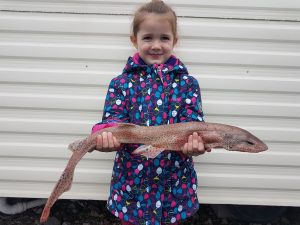 Kate with a decent dog fish