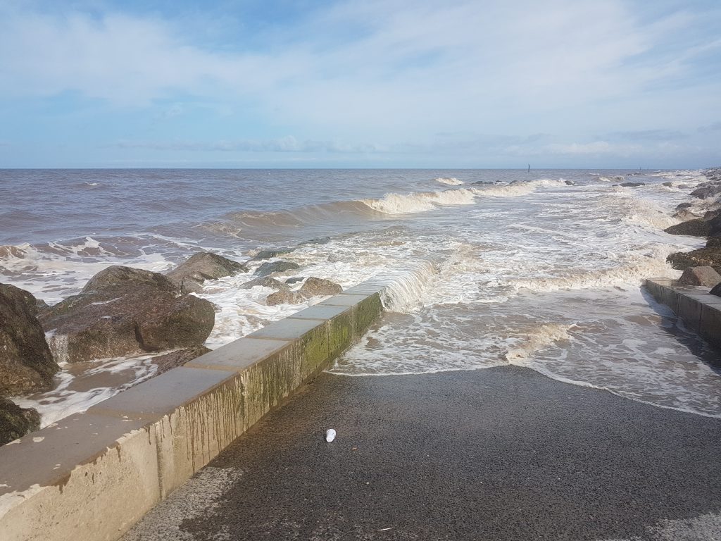 The Slipway At Rossal - impossible in a 20mph onshore wind two hours before high tide